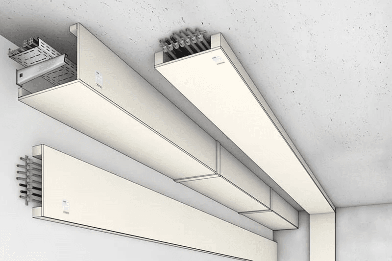 Fire protection cladding in Aachen: a professionally installed cladding solution in a technical area